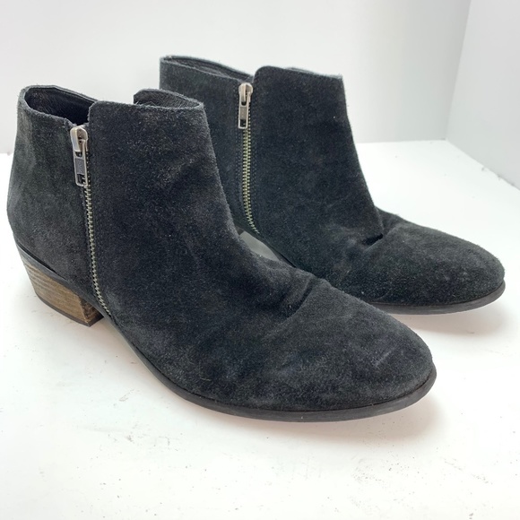 MIA EMERSON Genuine Leather Ankle Booties Black 10 - Picture 1 of 16